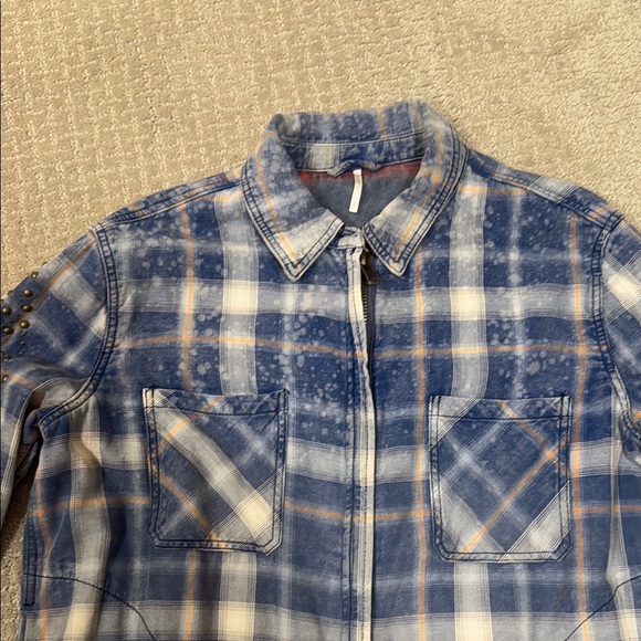 Free People Zip Up Shirt Jacket - Picture 3 of 4